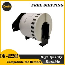 1 롤 라벨 테이프 DK-22205 라벨 62mm x 30.48m 연속 호환 Brother QL-500/500A/550/560/700/570VM/580N/650TD/710W, 1PCS