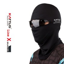 카투스 Line_X CooL 바라클라바 여름 복면 자전거 바라클라바 등산복면 쿨마스크 두건, 블랙
