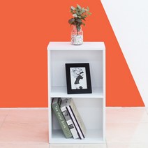 에이치엔하나 공간박스 1단2단3단4단 책장 칼라박스 낮은책장 수납형서랍, 공간2단(백색)