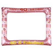생일 사진 부스 셀카 프레임 풍선 소품 그림 18 세 2 개, 40 years old