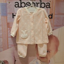 [압소바] 40% /잠옷 스타일의 귀여운 실내복 /테리 원단으로 따뜻하고 부드럽게 /둥이룩으로 강추 /90은 어깨단추*토민내의*