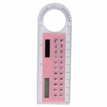 공학용 재무 회계 기계식 로그 적분 계산기솔라 미니 계산기 다기능 돋보기 10cm 초박형 눈금자 학교 사무, 05 분홍색