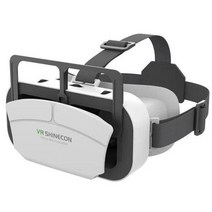 vr 안경 뷰어 유튜브 3d 헤드셋 영화 감상 위한 조정 가능한 헤드셋 스마트 폰 인치, 하얀