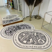 북유럽 욕실발매트 발닦개, C타입(그린트로피칼/60cmx40cm)