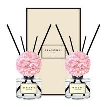 시즈넬 더블 선물세트 디퓨저 120ml 카네이션 핑크 클린코튼, 향