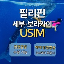 필리핀 유심 세부 보홀 마닐라 보라카이 여행 유심칩, 택배, 필리핀 글로브 정액제 2GB, 5일