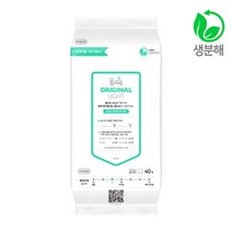 물따로 신생아건티슈 오리지날 라이트리필형 (40매x16팩)