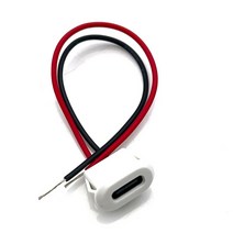 알루미늄 프로파일 2 핀 USBC 유형 방수 USB 커넥터 직접 압축 여성 기본 소켓 충전 인터페이스 용접 와이어, 04 JQ-118K