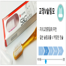 [에스앤지 S&G] 국산 치과칫솔 민감잇몸 교정치료용 교정V 슬림모 12개입 (색상혼합), 교정V슬림모 12개입
