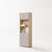 한샘 티오 일반책장 고급형 5단 60cm (컬러 택1), 내추럴오크/파우더핑크(A)