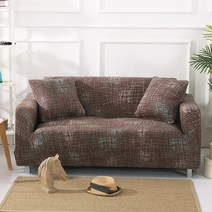 카페 소파 원목 인조가죽 쇼파 까페 의자2021 1/2/3/4 Seater 스트레치 격자 무늬 소파 슬리퍼 탄성, 11 07_04 4-Seater 235-300cm
