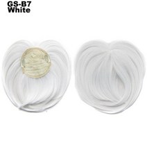 헤어피스 붙임머리 부분가발 Jeedou 머리 Bangs Blunt-Bang 클립 부분가발False Fringe Black Brown Women39s Hairpieces, [01] 6inches, [02] 5개, [19] White