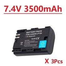 7.4V 3500mAh LP-E6 배터리 + 충전기 캐논 용 EOS 6D 7D 5D 마크 II IV 80D 90D R5 R6 XC10 XC15, 06 3 Battery