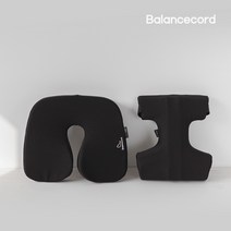 [SET] 발란스코드 방석 + 허리 쿠션D, 레드, 레드