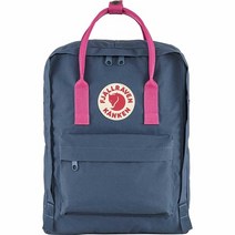 Fjallraven - 칸켄 클래식 백팩 일상용, Royal Blue/Flamingo Pink