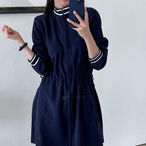 여자 골프 테니스 집업 긴팔 플레어 밴딩 미니원피스