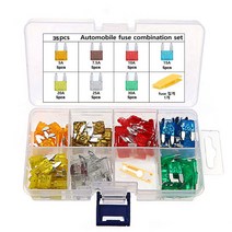 소형 휴즈세트 B 7종 35개 미니 자동차 퓨즈세트 차량용 화물차 퓨즈박스 예비 Fuse 전조등 실내등 방향지시등 시거잭 오디오 에어컨 led 클락션 미등 휴즈 셋트 차량 퓨즈, 소형휴즈세트 구성B