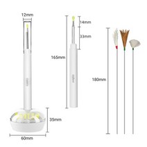 내시경 카메라 귀이개 스프링 귀밥 제거 귀지 흡입기 고정밀 500w hd 미니 스마트, 하얀