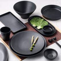 메탈블랙 멜라민 그릇 식기 접시 업소용 식당, 25-메탈 모던 면기 3호