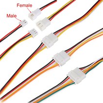 JST1.25 PH2.0 XH2.54mm 2P 3P 4P 5 P 6 핀 남성 여성 플매트 카펫 러그 전자 납땜 크림프 와이어 케이블 터미널 10 개, [02] Female 10pcs, [01] JST1.25mm 15cmlength, [03] 4P, 10개