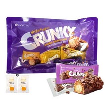 롯데 크런키 더블크런치바 미니(361g) 1봉(+밀크츄 2개포함), 1봉