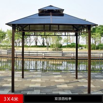 야외 바베큐장 팔각정 조립식 원두막 파라고 파고라 철제 만들기, M 3m x 4m