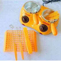 수제 초코 DIY 가정용 전기 초콜릿 멜팅 포트 베이킹 스토어, 옐로우 더블팟
