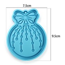 레진 아트 실리콘 몰드 UV 공예 크리스마스 체인 키링 diy, 6