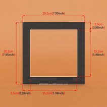 액자 프레임 액자틀 흰색검은색 사진 매트 직사각형타원형 종이 마운트 인치 용 독특한, 검은색 사각형, 8x8인치