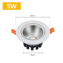 LED COB Downlight 3W 5W 7W 9W 12W 15W 18W 110/220V Ceiling Recessed lamp LED Spot light Bulb For Ind, 3W_5W