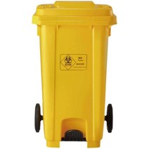 제설함 대형쓰레기통 재설함 눈 모래함 대형 폐기 통, 80L 페달 벨트 휠