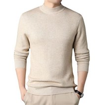 사계절 화사한 남성 스웨터 솔리드 풀오버 모의 목 봄 착용 얇은 패션 언더 셔츠 사이즈 M 4XL