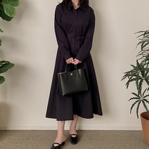 트렌치 원피스 롱 셔츠 간절기 하객룩 며느리룩