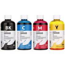 잉크테크 HP9010 HP8710 HP8610 HP8210 HP7740 삼성 J3520W J3560FW 호환 무한 리필 잉크, 4색(검정 염료+컬러 염료), 1세트, 250ml