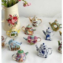 미니티포트 차주전자 도자기 앤틱 티팟 인테리어 장식, G