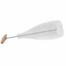 1pc 유리 병 청소 브러시 ​​튜브 주둥이 청소기 주방 청소 도구 소다 스트림 나무 손잡이 흰색 나일론 헤어 홈 브루