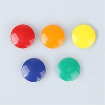 10P 32mm 원형 학교 회사 냉장고 자석 화이트보드소품 투두리스트 메모정리, 노랑