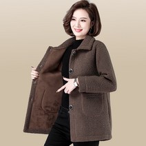 NEW 겨울여성자켓 캐시미어자켓 중년여성 옷 핸드메이드자켓 울자켓 프리미엄 엄마옷 플리스 50 60대엄마옷 빅 사이즈 여성 의류