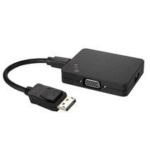 이지넷유비쿼터스 DP포트 to DP HDMI VGA 변환분배기 SUNIX DPU3000-D4, 1개, 블랙