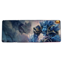 롤 LOL 디자인 마우스 패드 79종 시리즈 리그 오브 레전드 장패드 3mm 두께, 900x400mm + 3mm개, 밀키 빙하 거수
