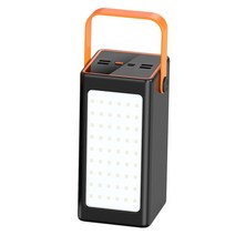 캠핑용 파워뱅크 올인원 220V 12V 배터리 보조베터리 30000mAh 66W 초고속 충전기 아이폰 호환 14 Pro Max 노트북 Externe LED 캠핑 라이트 손전등, [02] Black, [01] 30000mAh, 02 Black_01 30000mAh