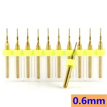 산업용 카바이드 커터 0.6mm CNC 옥수수 칼 나무 딸기 커팅 머신 PCB 도구 10 개, 07 0.4mm          10PCS