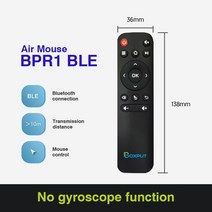BPR1 멀티 버튼 IR 학습 블루투스 5.0 BLE BT 스마트 홈 에어 마우스 무선 원격 제어 안드로이드 셋톱 박스, 업체배송_BPR1 No Gyro
