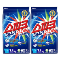 스파크 스마트클린 분말세제 리필, 7.5kg, 6개