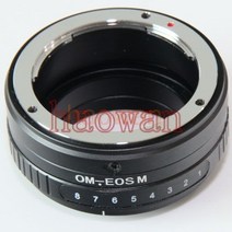 올림푸스 om 마운트 렌즈 용 om-eosm EF-M eosm/m1/m2/m3/m5/m6/m10/m50/m100 미러리스 카메라 틸트 어댑터, 한개옵션0