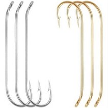 SILANON 길이 축 훅 고탄소강 길들이기 쉽 100개 낚시 바늘 훅소품 던지기(스윙)낚시 계류 낚시날카롭 박히기 키스 복어 낫스 참돔스트레이트 #낚시바늘#후크