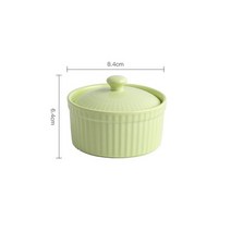커버 밴드 세라믹 Shufulei 베이킹 그릇 고온 내성 디저트 푸딩 그릇 아기 찐계란 가정용 오븐 그릇, green