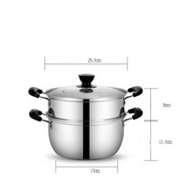 이우미 스테인레스 찜기 찜솥 스튜 냄비 다용도 이단 인덕션 가스레인지 겸용RW1384, 1세트, Type-B