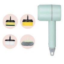전기 청소 브러시 자동 무선 세척기 USB 충전식 주방 욕조 타일, 한개옵션1, 04 빨간