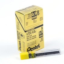 Pentel 슈퍼 하이 폴리머 리필 두께 0.9mm 높이 2개 심 180개5092H USA 미국, B Lead